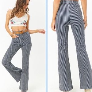 Forever 21 Flare Pinstripe Jeans